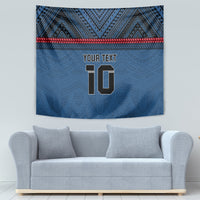 Custom Toa Samoa Rugby Tapestry Samoan Warrior Ula Fala Tribal Pattern LT03 - Polynesian Pride