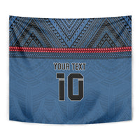 Custom Toa Samoa Rugby Tapestry Samoan Warrior Ula Fala Tribal Pattern LT03 - Polynesian Pride