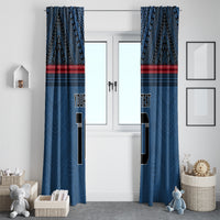 Custom Toa Samoa Rugby Window Curtain Samoan Warrior Ula Fala Tribal Pattern LT03 - Polynesian Pride