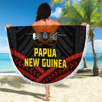 Papua New Guinea Bird-of-Paradise Beach Blanket Coat of Arms and Tribal Patterns