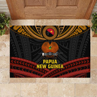 Papua New Guinea Bird-of-Paradise Rubber Doormat Coat of Arms and Tribal Patterns LT03 - Polynesian Pride