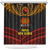 Papua New Guinea Bird-of-Paradise Shower Curtain Coat of Arms and Tribal Patterns