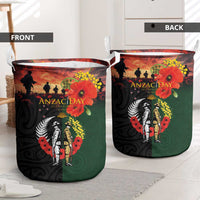 New Zealand and Australia ANZAC Day Laundry Basket Lest We Forget Indigenous and Maori Pattern LT03 - Polynesian Pride