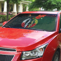 New Zealand and Australia ANZAC Day Auto Sun Shade Lest We Forget Indigenous and Maori Pattern LT03 - Polynesian Pride