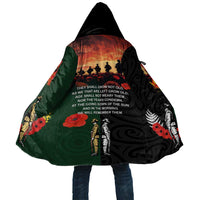 New Zealand and Australia ANZAC Day Cloak Lest We Forget Indigenous and Maori Pattern LT03 Unisex Multicolor - Polynesian Pride