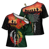 New Zealand and Australia ANZAC Day Cross Shoulder Shirt Lest We Forget Indigenous and Maori Pattern LT03 - Polynesian Pride