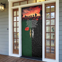 New Zealand and Australia ANZAC Day Door Cover Lest We Forget Indigenous and Maori Pattern LT03 - Polynesian Pride