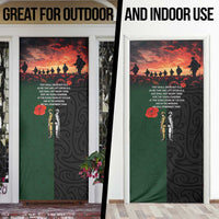 New Zealand and Australia ANZAC Day Door Cover Lest We Forget Indigenous and Maori Pattern LT03 - Polynesian Pride