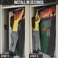 New Zealand and Australia ANZAC Day Door Cover Lest We Forget Indigenous and Maori Pattern LT03 - Polynesian Pride