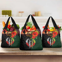 New Zealand and Australia ANZAC Day Grocery Bag Lest We Forget Indigenous and Maori Pattern LT03 3-pack One Size Multicolor - Polynesian Pride