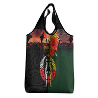 New Zealand and Australia ANZAC Day Grocery Bag Lest We Forget Indigenous and Maori Pattern LT03 - Polynesian Pride