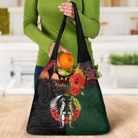 New Zealand and Australia ANZAC Day Grocery Bag Lest We Forget Indigenous and Maori Pattern LT03 - Polynesian Pride