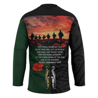 New Zealand and Australia ANZAC Day Hockey Jersey Lest We Forget Indigenous and Maori Pattern LT03 - Polynesian Pride