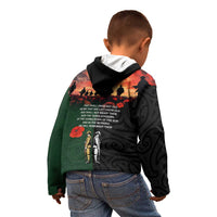 New Zealand and Australia ANZAC Day Kid Hoodie Lest We Forget Indigenous and Maori Pattern LT03 - Polynesian Pride