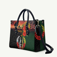 New Zealand and Australia ANZAC Day Leather Bag Lest We Forget Indigenous and Maori Pattern LT03 Multicolor - Polynesian Pride