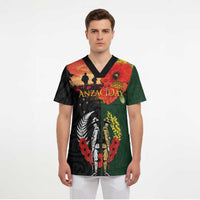 New Zealand and Australia ANZAC Day Scrub Top Lest We Forget Indigenous and Maori Pattern LT03 - Polynesian Pride