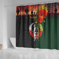 New Zealand and Australia ANZAC Day Shower Curtain Lest We Forget Indigenous and Maori Pattern LT03 - Polynesian Pride