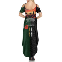 New Zealand and Australia ANZAC Day Summer Maxi Dress Lest We Forget Indigenous and Maori Pattern LT03 - Polynesian Pride