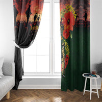 New Zealand and Australia ANZAC Day Window Curtain Lest We Forget Indigenous and Maori Pattern LT03 - Polynesian Pride