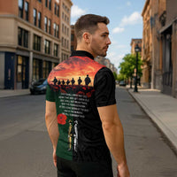 New Zealand and Australia ANZAC Day Zipper Polo Shirt Lest We Forget Indigenous and Maori Pattern LT03 - Polynesian Pride