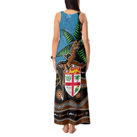 Fiji and Australia Tank Maxi Dress Fijian and Aboriginal mix Culture LT03 - Polynesian Pride
