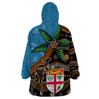 Fiji and Australia Wearable Blanket Hoodie Fijian and Aboriginal mix Culture