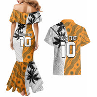 Custom Fiji and Australia Rugby Couples Matching Mermaid Dress and Hawaiian Shirt Tapa Mix Aboriginal Pattern Half Style LT03 - Polynesian Pride