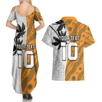Custom Fiji and Australia Rugby Couples Matching Summer Maxi Dress and Hawaiian Shirt Tapa Mix Aboriginal Pattern Half Style LT03 - Polynesian Pride
