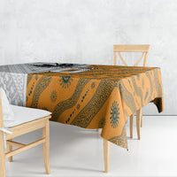 Custom Fiji and Australia Rugby Tablecloth Tapa Mix Aboriginal Pattern Half Style
