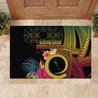 Vanuatu Independence Day Rubber Doormat Sand Drawing Melanesian Vibes LT03 - Polynesian Pride
