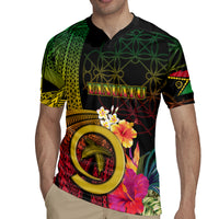 Vanuatu Independence Day Rugby Jersey Sand Drawing Melanesian Vibes