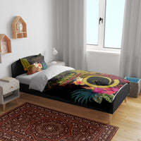 Vanuatu Selebretem 44th Indipendens Dei Bedding Set Sand Drawing Melanesian Vibes LT03 - Polynesian Pride