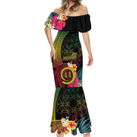 Vanuatu Selebretem 44th Indipendens Dei Mermaid Dress Sand Drawing Melanesian Vibes LT03 - Polynesian Pride