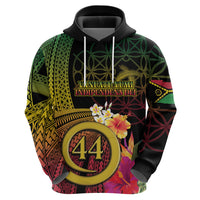 Vanuatu Selebretem 44th Indipendens Dei Zip Hoodie Sand Drawing Melanesian Vibes