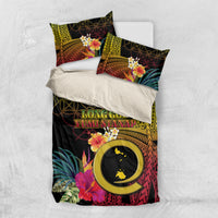 Vanuatu Shefa Day Bedding Set Sand Drawing Melanesian LT03 US Twin 172cm x 218cm Black - Polynesian Pride