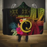 Vanuatu Shefa Day Hooded Blanket Sand Drawing Melanesian LT03 One Size Black - Polynesian Pride