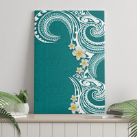 Aloha Polynesian Plumeria Flower Canvas Wall Art Teal Color LT03 - Polynesian Pride
