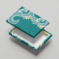 Aloha Polynesian Plumeria Flower Canvas Wall Art Teal Color LT03 - Polynesian Pride