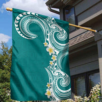 Aloha Polynesian Plumeria Flower Garden Flag Teal Color LT03 - Polynesian Pride