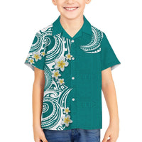 Aloha Polynesian Plumeria Flower Hawaiian Shirt Teal Color LT03 - Polynesian Pride