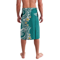 Aloha Polynesian Plumeria Flower Lavalava Teal Color LT03 - Polynesian Pride