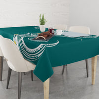 Aloha Polynesian Plumeria Flower Tablecloth Teal Color LT03 - Polynesian Pride