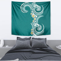 Aloha Polynesian Plumeria Flower Tapestry Teal Color LT03 - Polynesian Pride