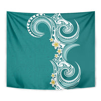 Aloha Polynesian Plumeria Flower Tapestry Teal Color LT03 - Polynesian Pride