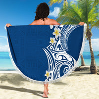 Aloha Polynesian Plumeria Flower Beach Blanket Blue Color LT03 - Polynesian Pride