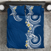 Aloha Polynesian Plumeria Flower Bedding Set Blue Color LT03 Blue - Polynesian Pride