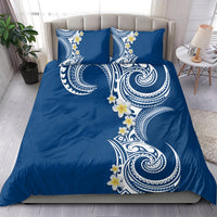 Aloha Polynesian Plumeria Flower Bedding Set Blue Color LT03 - Polynesian Pride