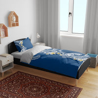 Aloha Polynesian Plumeria Flower Bedding Set Blue Color LT03 - Polynesian Pride