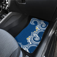 Aloha Polynesian Plumeria Flower Car Mats Blue Color LT03 - Polynesian Pride