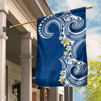 Aloha Polynesian Plumeria Flower Garden Flag Blue Color LT03 House Flag Blue - Polynesian Pride